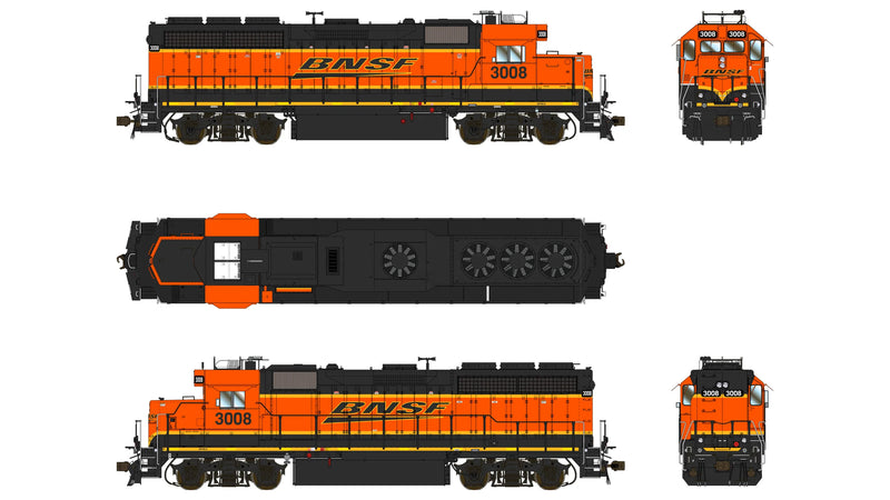 Class One Model Works EMD GP40-2 1A3 Rebuild BNSF 3008