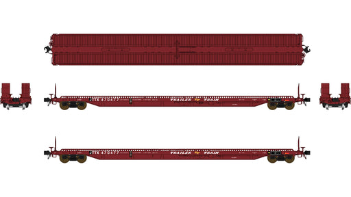 Class One Model Works F39 75' Flatcar Trailer Train 'Brown' JTTX