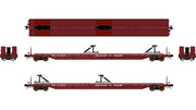Class One Model Works F39A 75' Flatcar Trailer Train 'Brown' TTX