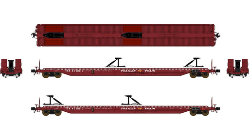 Class One Model Works F39A 75' Flatcar Trailer Train 'Brown' TTX