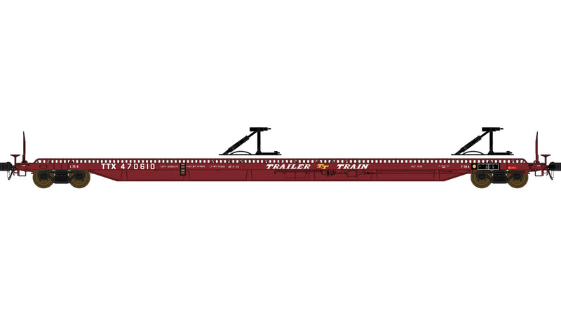 Class One Model Works F39A 75' Flatcar Trailer Train 'Brown' TTX