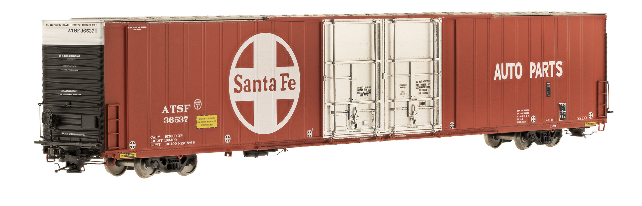 Class One Model Works FC00302 HO Scale Thrall 86' 4 Door Boxcar Santa Fe ATSF 36551