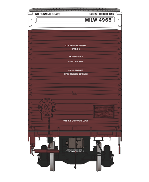 Class One Model Works FC00313 HO Scale Thrall 86' 4 Door Boxcar Milwaukee Road MILW 4972