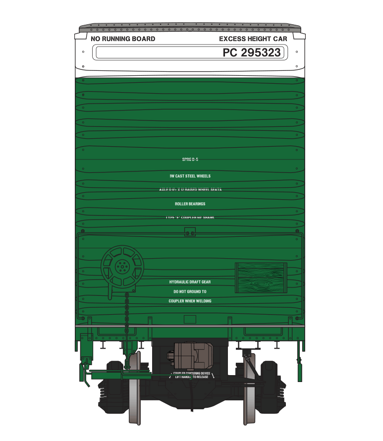 Class One Model Works FC00318 HO Scale Thrall 86' 4 Door Boxcar Penn Central PC 295321
