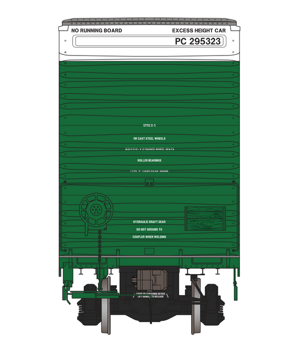 Class One Model Works FC00318 HO Scale Thrall 86' 4 Door Boxcar Penn Central PC 295321