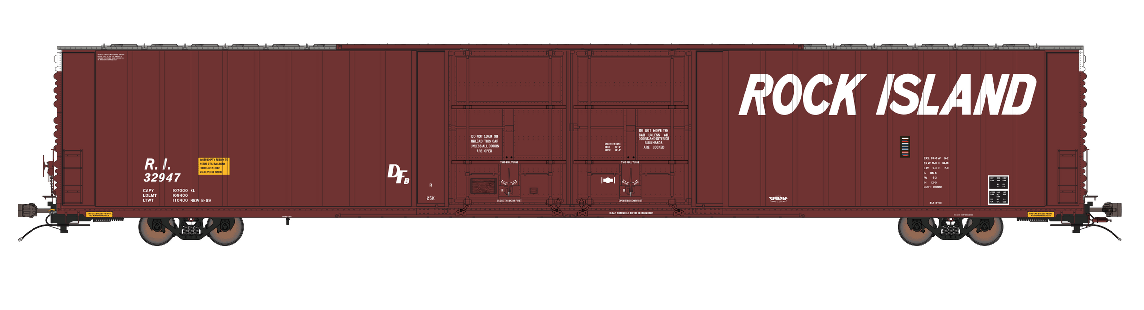 Class One Model Works FC00321 HO Scale Thrall 86' 4 Door Boxcar Rock I ...