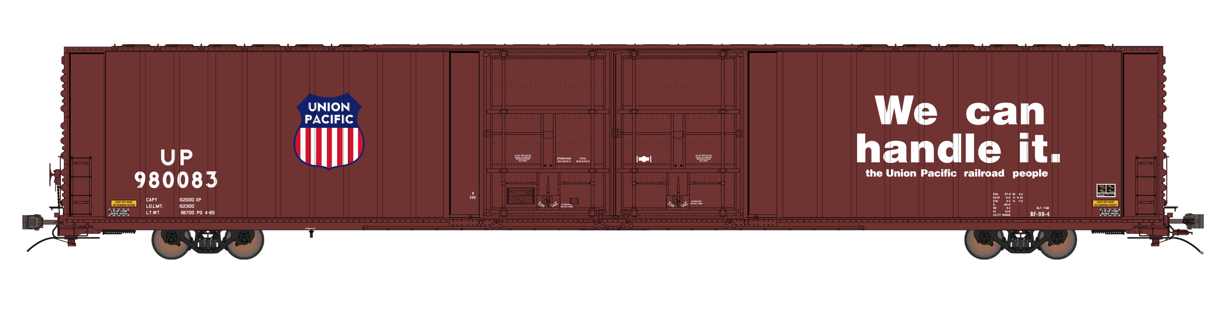 Class One Model Works FC00323 HO Scale Thrall 86' 4 Door Boxcar Union Pacific UP 980083
