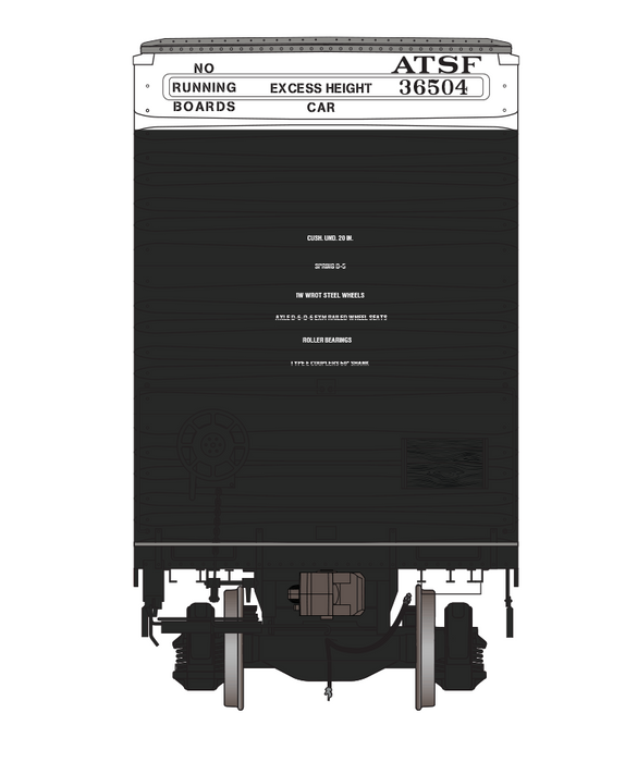Class One Model Works FC00401 HO Scale Thrall 86' 8 Door Boxcar Santa Fe ATSF 36504