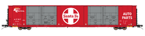 Class One Model Works FC00401 HO Scale Thrall 86' 8 Door Boxcar Santa Fe ATSF 36504