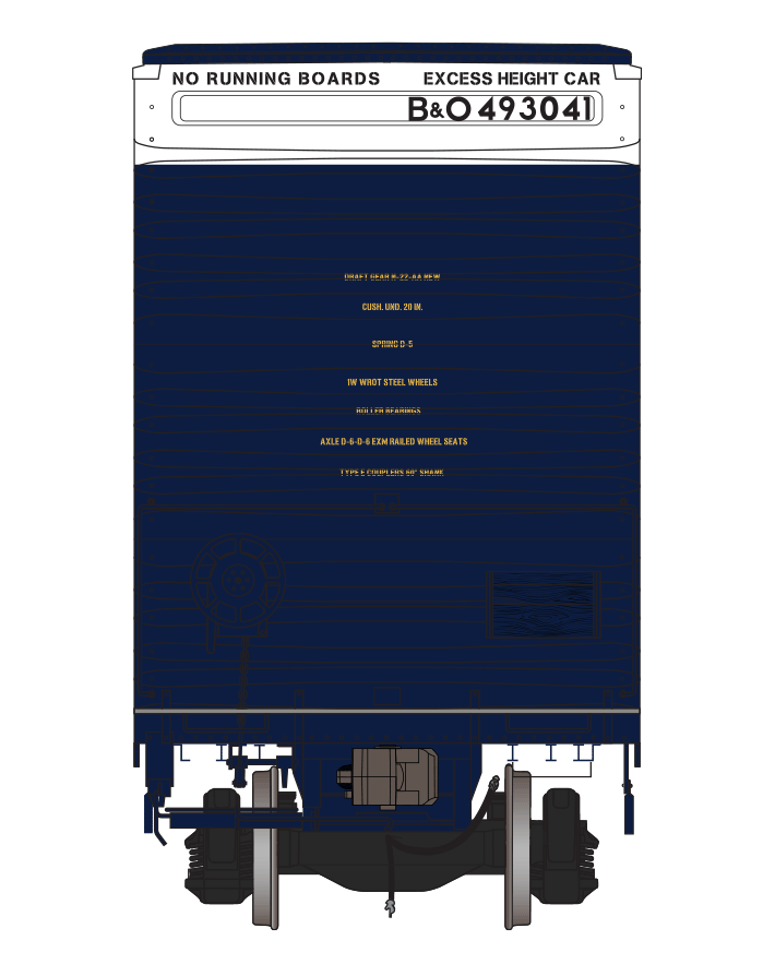 Class One Model Works FC00403 HO Scale Thrall 86' 8 Door Boxcar Chessie System B&O 493041