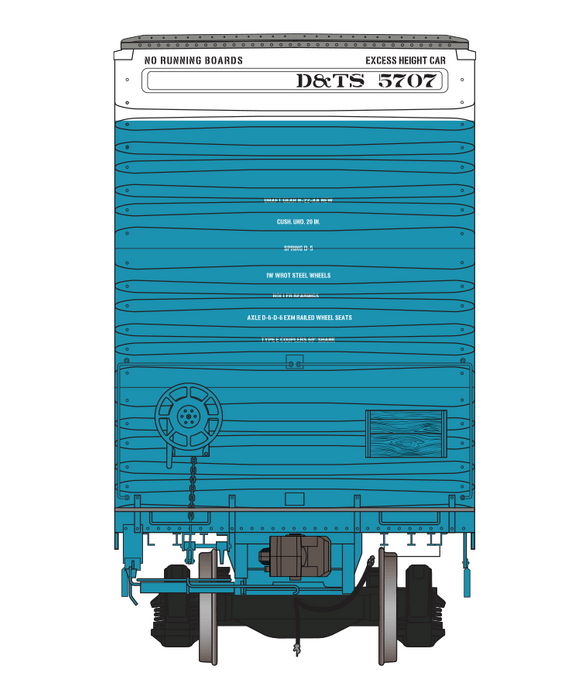 Class One Model Works FC00409 HO Scale Thrall 86' 8 Door Boxcar Detroit & Toledo Shore Line D&TS 5707