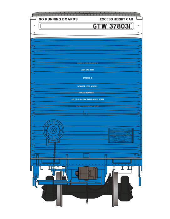 Class One Model Works FC00417 HO Scale Thrall 86' 8 Door Boxcar Grand Trunk Western GTW 378007