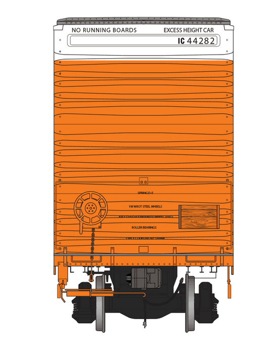 Class One Model Works FC00418 HO Scale Thrall 86' 8 Door Boxcar Illinois Central IC 44282