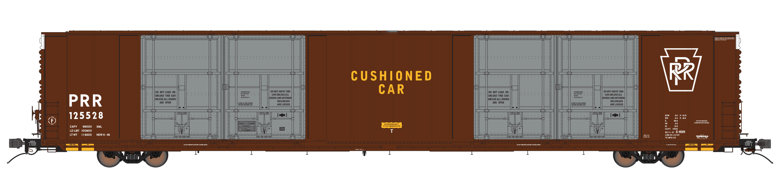 Class One Model Works FC00423 HO Scale Thrall 86' 8 Door Boxcar Pennsylvania PRR 125550