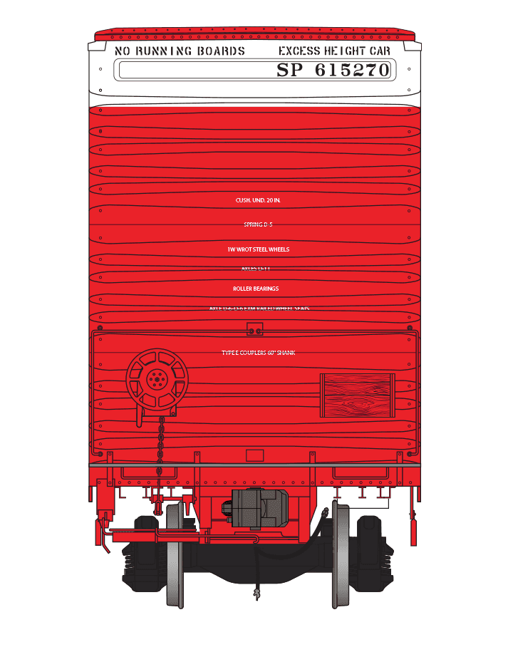 Class One Model Works FC00425 HO Scale Thrall 86' 8 Door Boxcar Southern Pacific SP 615271