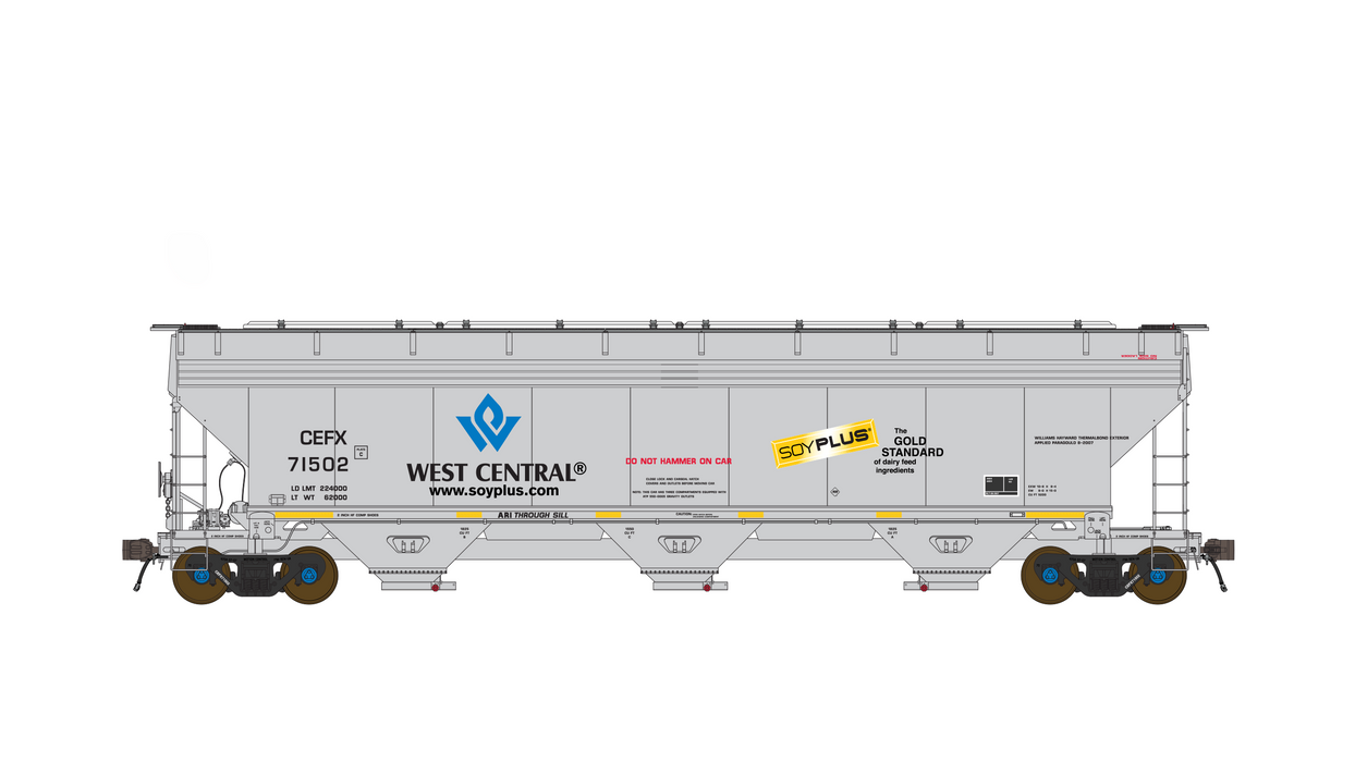 Class One Model Works FC00504 HO Scale ARI 5200 Covered Hopper "SOYPLUS" CEFX 71525