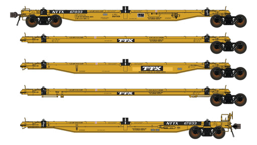 Class One Model Works FC00716 BSF50A COFC 5 Unit Spine Car - NTTX TTX Logo Aged Paint
