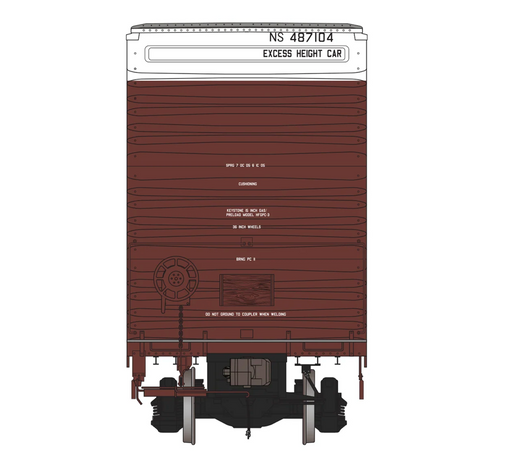Class One Model Works HO Scale Thrall 86' 4 Door Boxcar Norfolk Southern NS