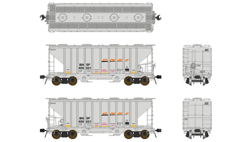 Class One Model Works PS 3000CD Two-Bay Hopper BNSF 'Gray'