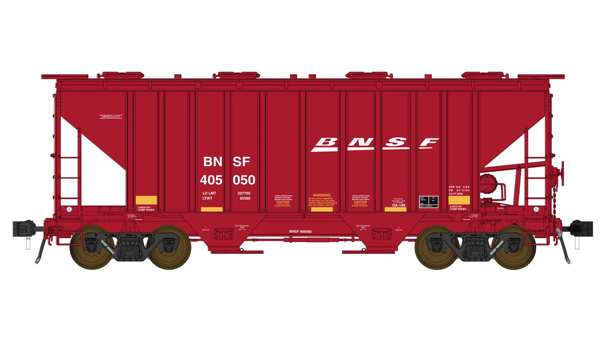Class One Model Works PS 3000CD Two-Bay Hopper BNSF 'Tuscan'