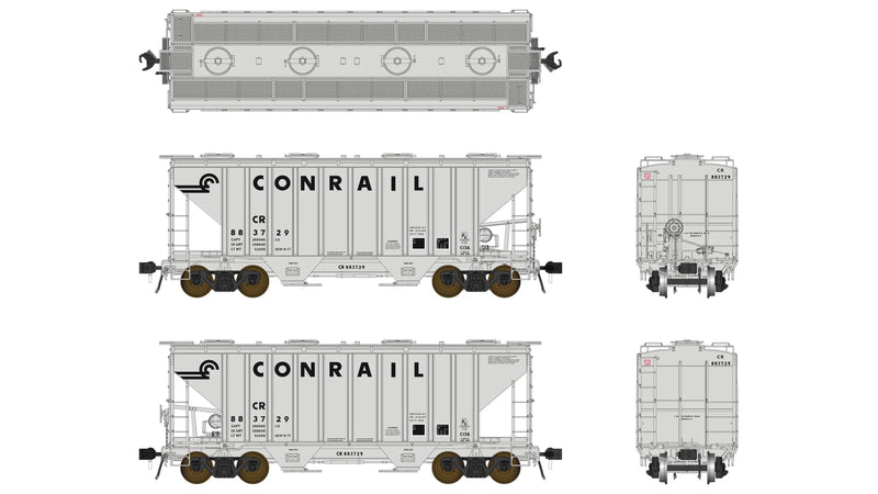 Class One Model Works PS 3000CD Two-Bay Hopper Conrail CR