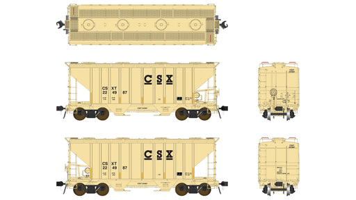 Class One Model Works PS 3000CD Two-Bay Hopper CSX CSXT