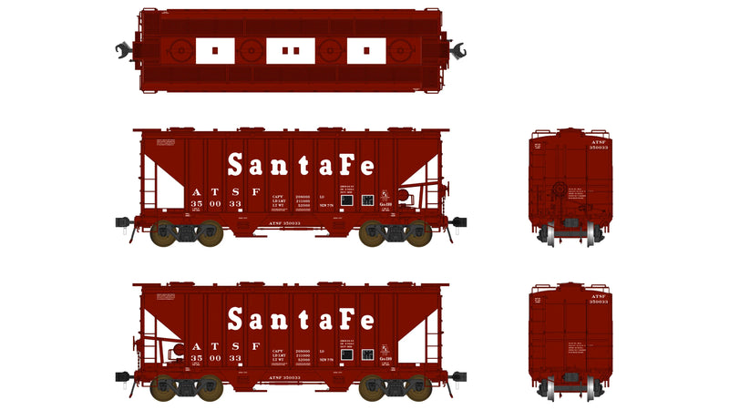 Class One Model Works PS 3000CD Two-Bay Hopper Santa Fe ATSF
