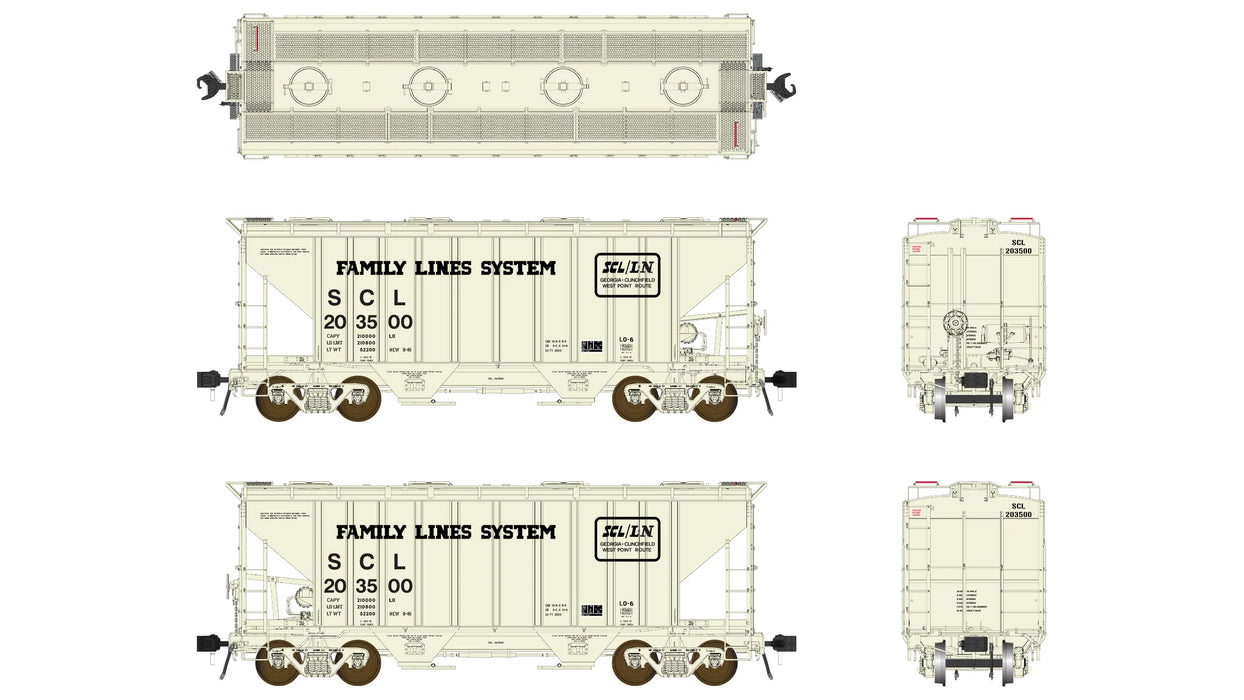 Class One Model Works PS 3000CD Two-Bay Hopper Seaboard Coast Line SCL