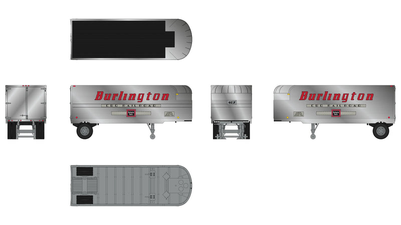 Class One Model Works TR00100 Fruehauf 26' Trailer - Burlington Route
