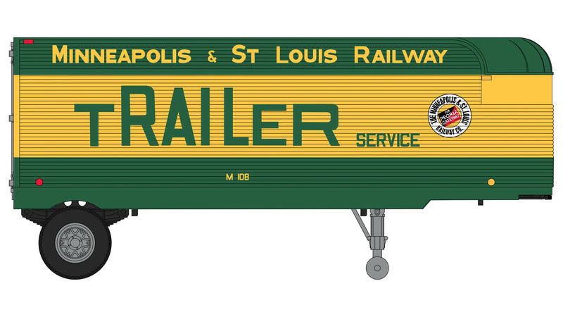 Class One Model Works TR00104 Fruehauf 26' Trailer - The Minneapolis and St. Louis Railway