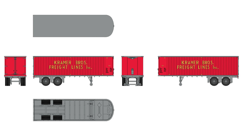 Class One Model Works TR00202 Fruehauf 31' Trailer - Kramer Bros. Freight Lines