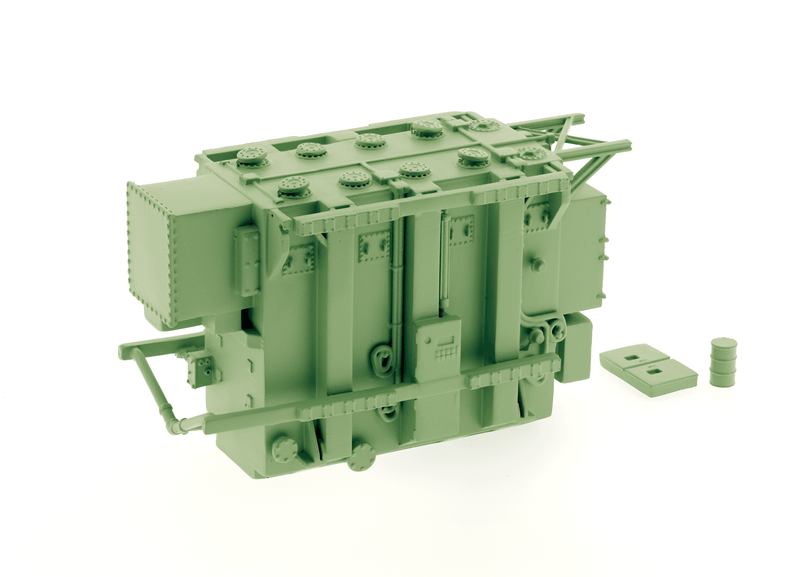 Class One Model Works ZZ03000G HO Scale Large Modern Transformer Load - Institutional Green