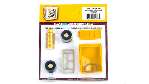 Class One Model Works ZZ03010 HO Scale Terex Truck Bed with Tires Load for Heavy Duty Flatcar