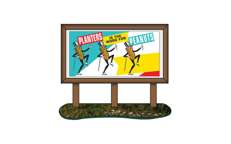 Classic Metal Works 20242 HO Scale 1950's Planters Peanuts Country Billboard