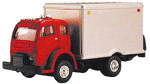 Classic Metal Works 30111 HO Scale '53 White 3000 Box Truck - Red and Silver