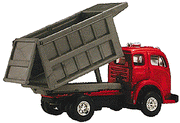 Classic Metal Works 30115 HO Scale '53 White 3000 Dump Truck - Red and Silver