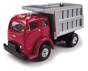 Classic Metal Works 30115 HO Scale '53 White 3000 Dump Truck - Red and Silver