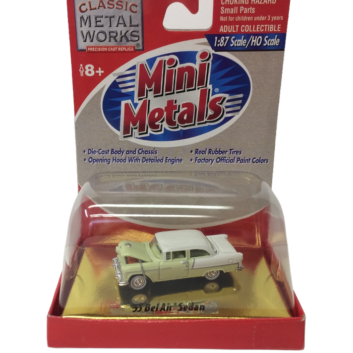 Classic Metal Works 30127 HO Scale 1955 Chevy Bel Air Sedan - Harvest Gold/Cream