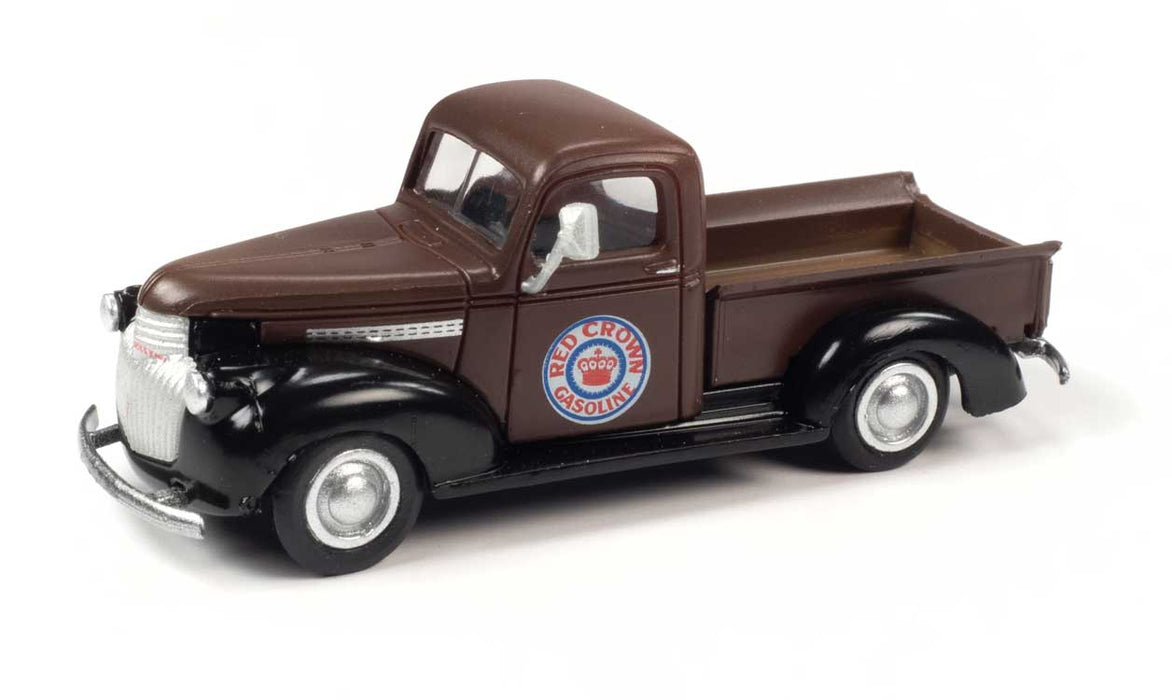 Classic Metal Works 30654 HO Scale 1941-1946 Chevy Pickup Truck - Red Crown Gasoline