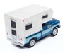 Classic Metal Works 30674 HO Scale 1977 Chevrolet Fleetside Pickup Truck with Camper Bright Blue Poly
