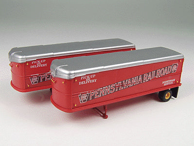 Classic Metal Works 31116 HO Scale AreoVan Trailers Pennsylvania PRR (2 Pack)