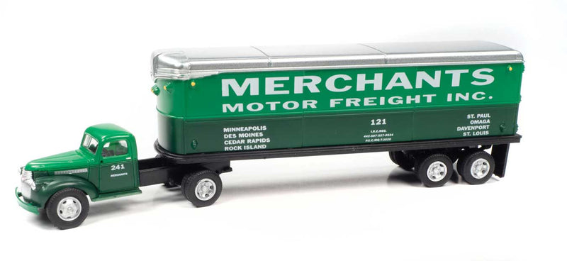 Classic Metal Works 31203 HO Scale Chevrolet Semi with AeroVan Trailer Merchants