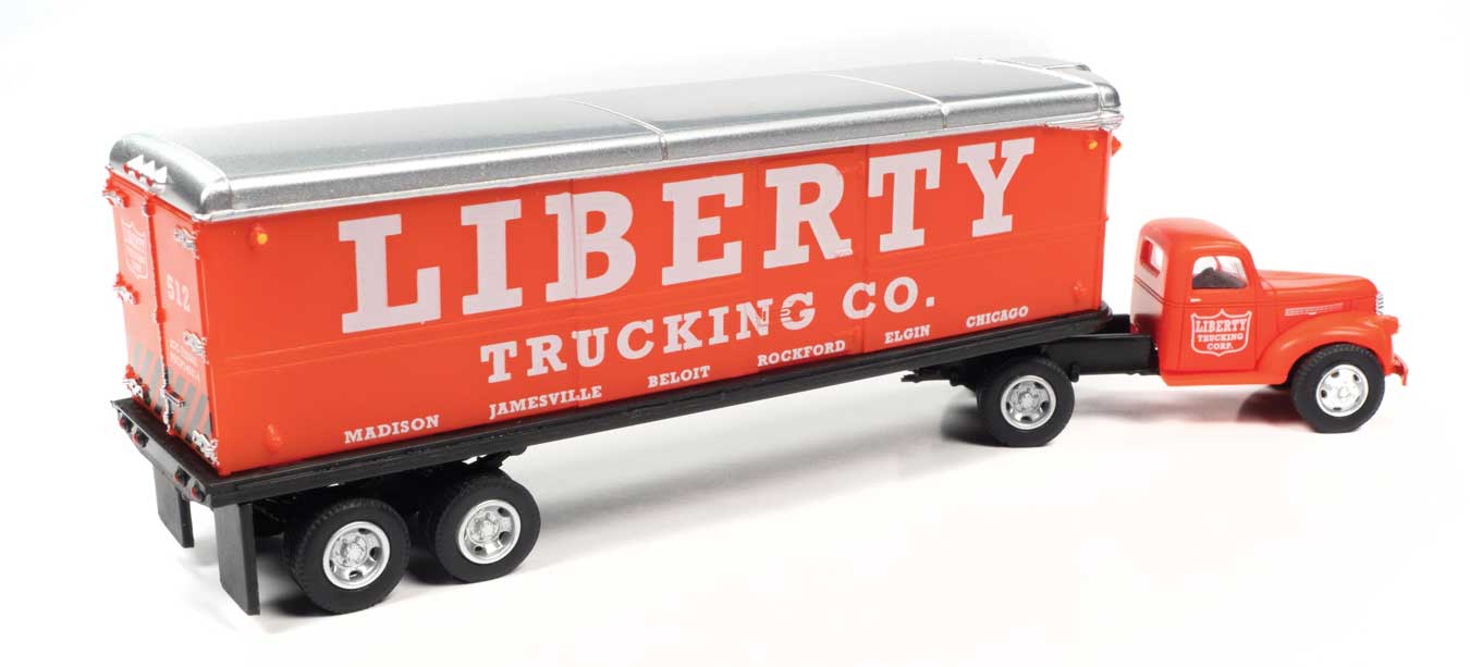 Classic Metal Works 31204 HO Scale Chevrolet Semi with AeroVan Trailer Liberty