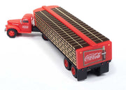 Classic Metal Works 31207 HO Scale Chevrolet Semi with Flatbed Trailer - Coca-Cola