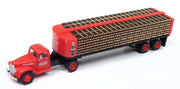 Classic Metal Works 31207 HO Scale Chevrolet Semi with Flatbed Trailer - Coca-Cola