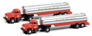 Classic Metal Works 51197 N Scale 1954 Ford with Tank Trailer Milestone 2 Pack