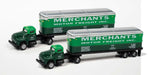 Classic Metal Works 51203 N Scale 1954 IH R-190 with AeroVan Trailer Merchants 2 Pack