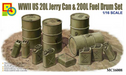 Classy Hobby MC16008 1/16 WWII US 20L Jerry Can & 200L Fuel Drum Set