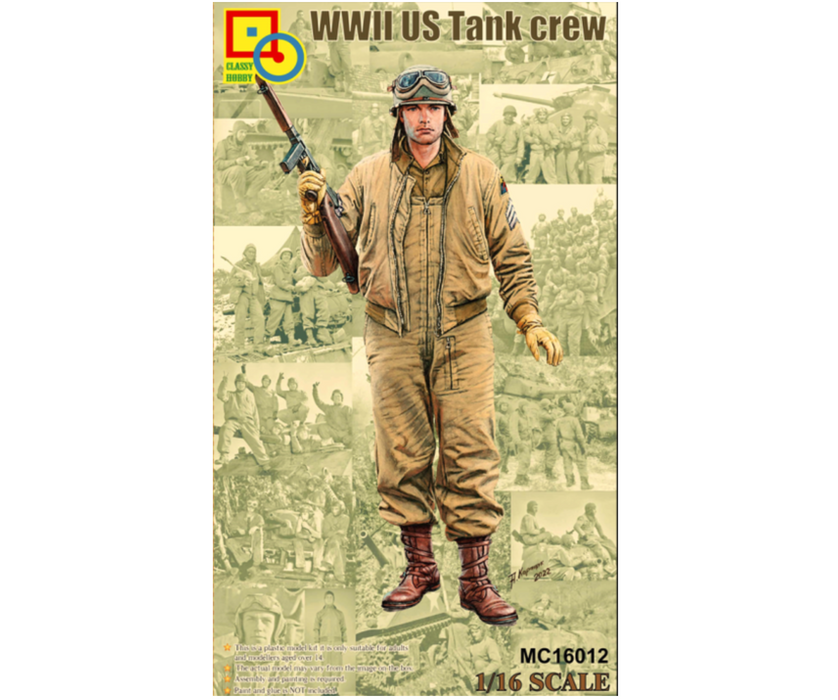 Classy Hobby MC16012 1/16 WWII US Tank Crew Model Kit