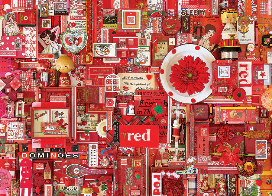 Cobble Hill 40056 Red Objects Puzzle 1000 Piece Puzzle